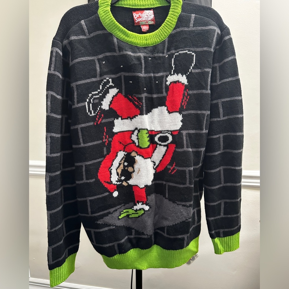 Santa not so ugly party sweater EUC